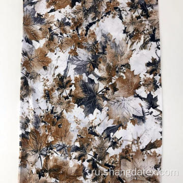 Leaf Design Rayon Полу-Цифровая Супер Ткань С Камнем